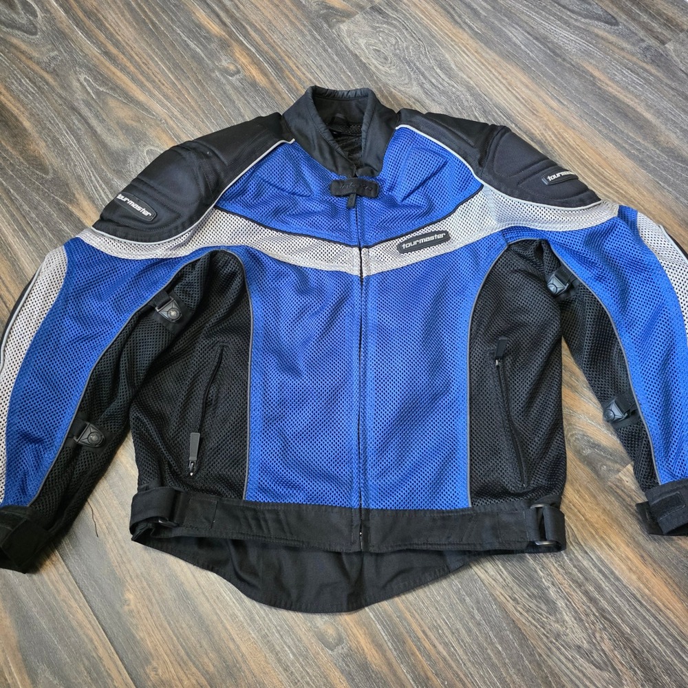 Tourmaster Intake Series 2 Mens Blue Mesh Motorcycle Jacket MD/42 Armor